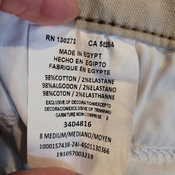 Lee Relaxed Fit Straight Leg High Rise Pants Beige Size 8 Medium New With Tags - Picture 7 of 9